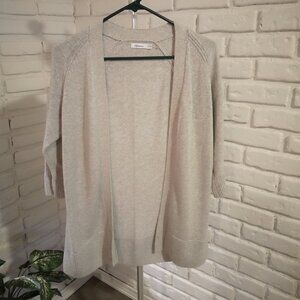 Reitmans Ladies 3/4 Length Sleeves Size XS Light Grey Lightweight Open Cardigan